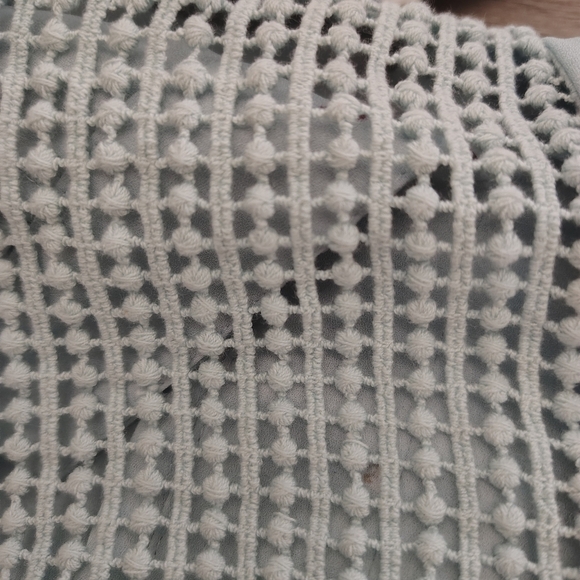 Light blue Top XL plus size floral sleeveless, vintage inspired, whimsical top - Picture 5 of 7